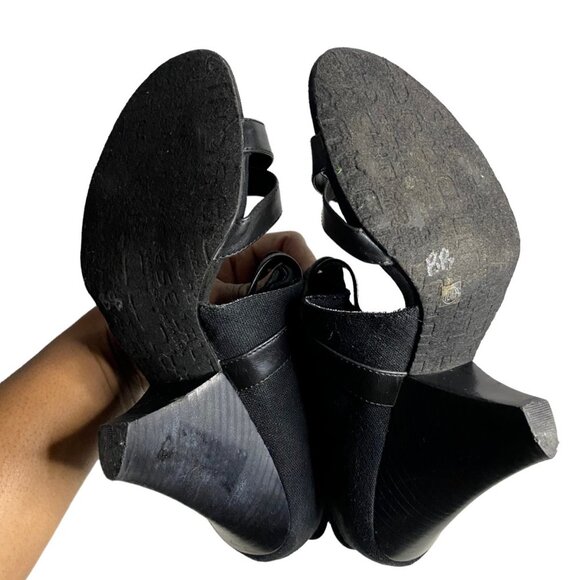 Chinese Laundry Women's Black Call Me Ankle Open Toe Heels - Picture 6 of 8